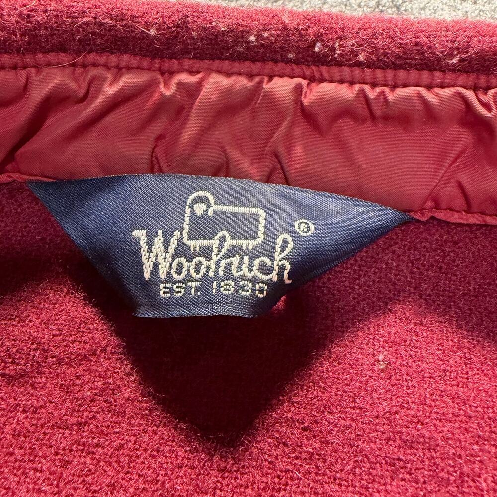 Woolrich Mens Red Wool Button Down Casual Work Shirt Long Sleeve Size Large - Picture 4 of 5